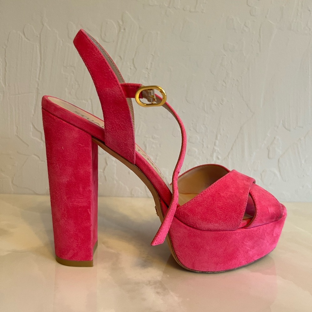 Stuart Weitzman Pink Platform Sandals